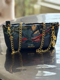 Blue Abstract Shoulder Bag